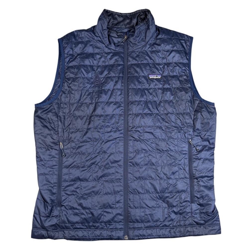 Patagonia Jacket Sz XL Blue Nano Puff Primaloft Gilet Vest Coat Mens Gorp Hiking